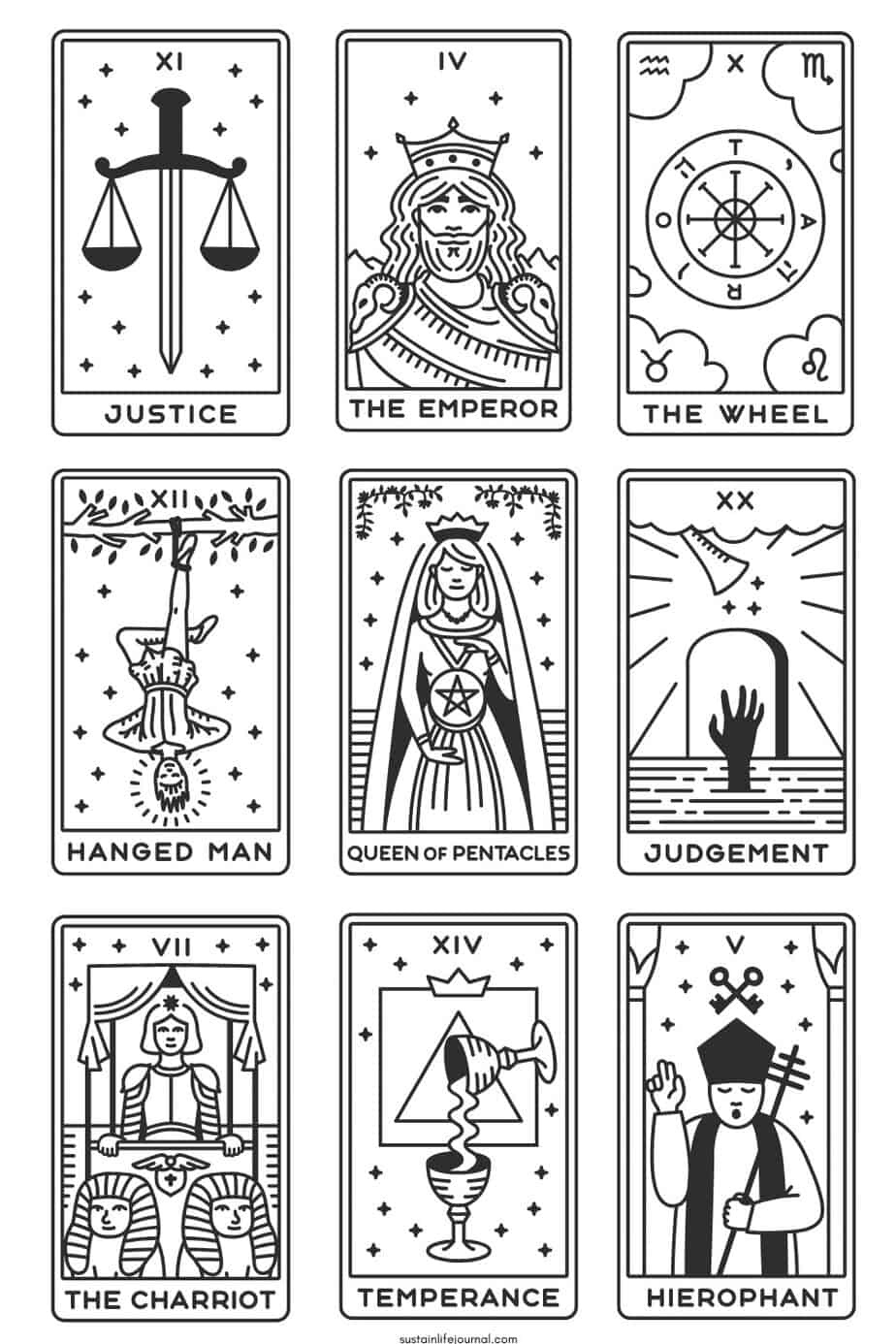 Free Printable Tarot Cards - Sustain Life Journal regarding Free Printable Tarot Cards