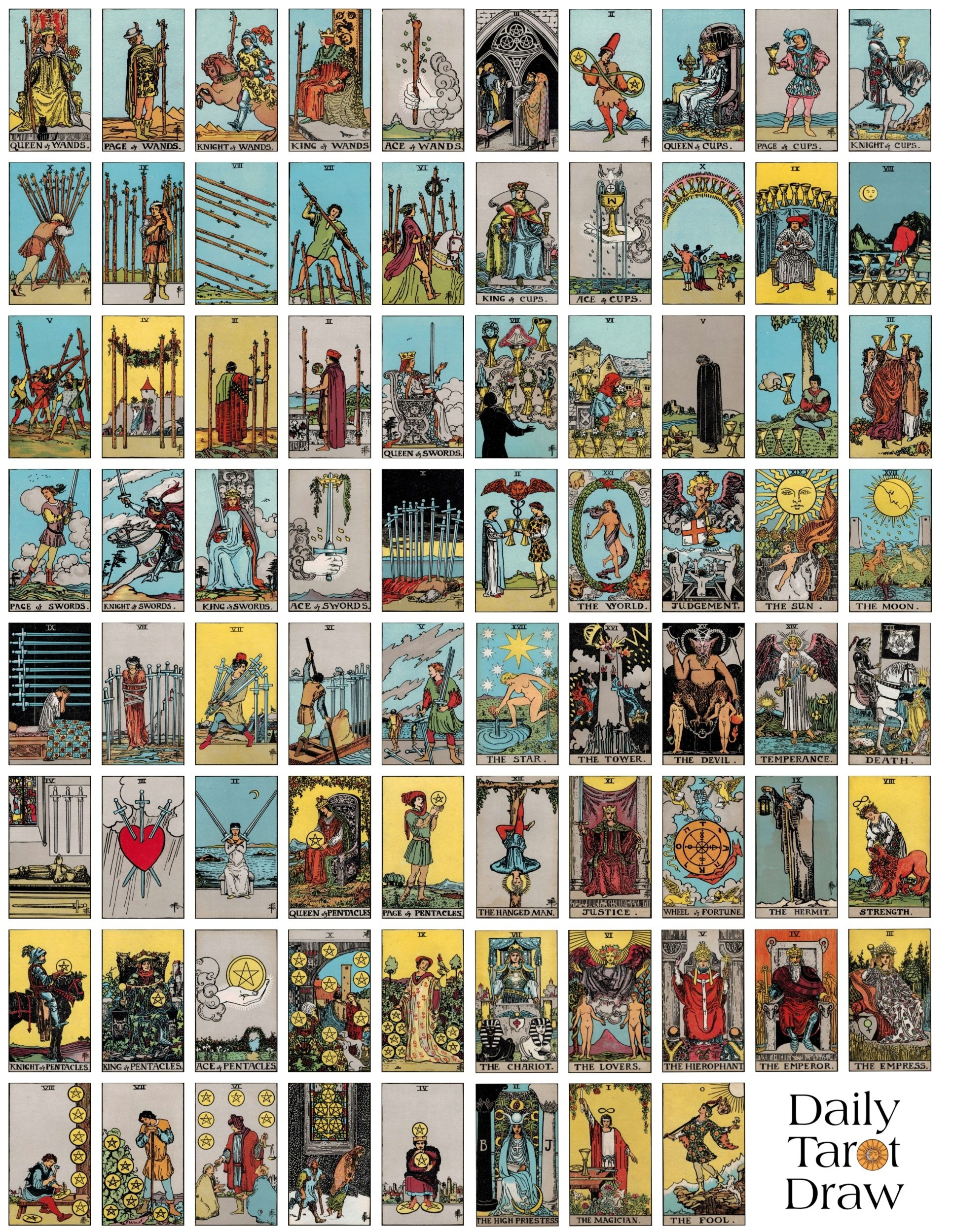 Free Printable Tarot Cards - Worksheets Library inside Printable Tarot Cards Pdf Free