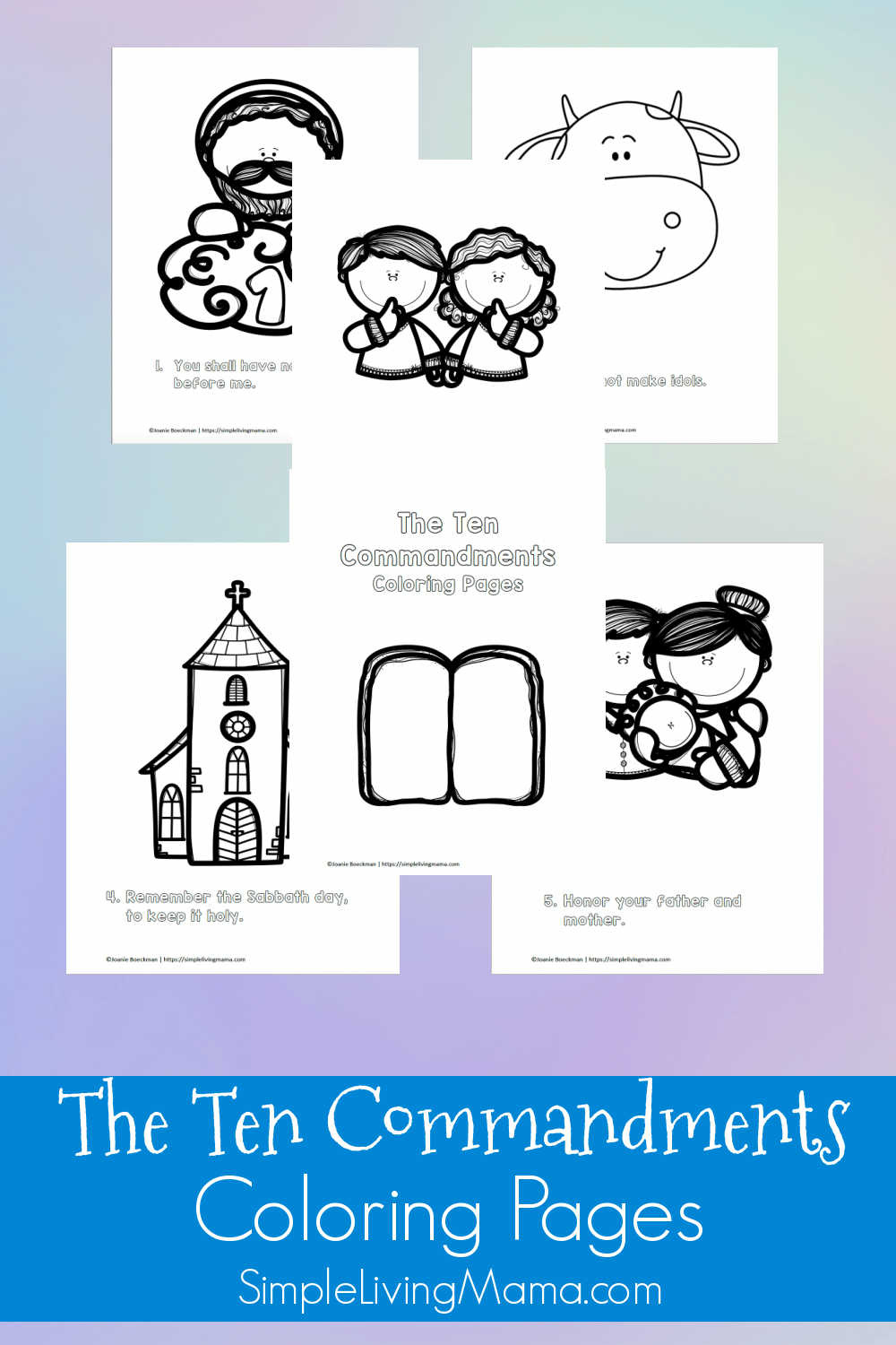 Free Printable Ten Commandments Coloring Pages - Simple Living Mama throughout Free Printable Ten Commandments Coloring Pages