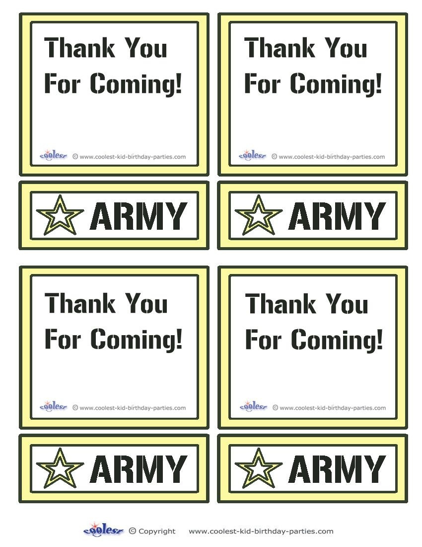 Free Printable Thank You Cards For Military - Printable Party Favors with regard to Free Printable Thank You Cards For Soldiers