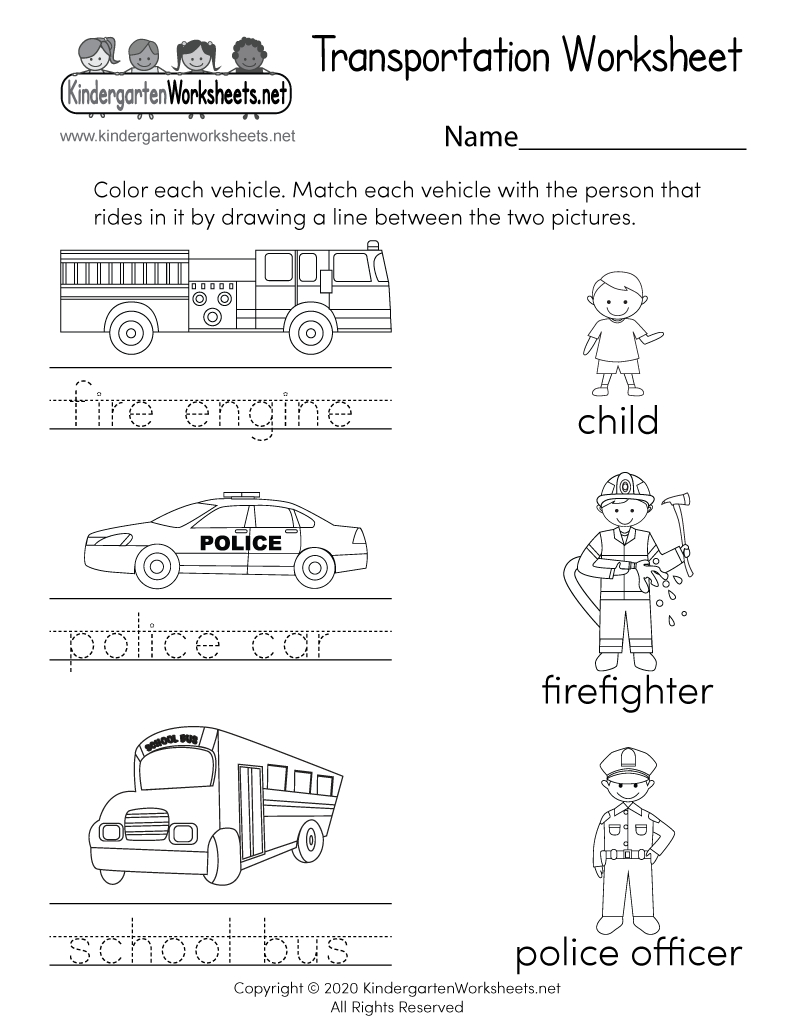 Free Printable Transportation Worksheet with Free Printable Transportation Worksheets For Kids