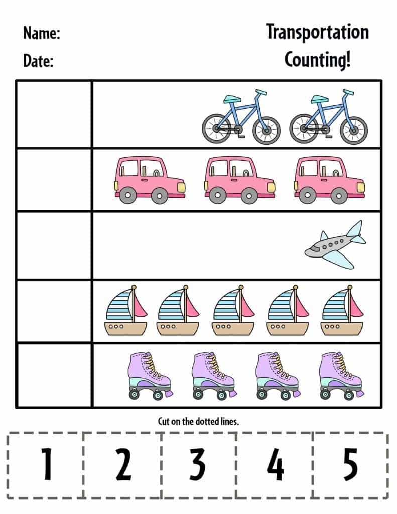 Free Printable Transportation Worksheets For Kids! ⋆ The Hollydog inside Free Printable Transportation Worksheets For Kids