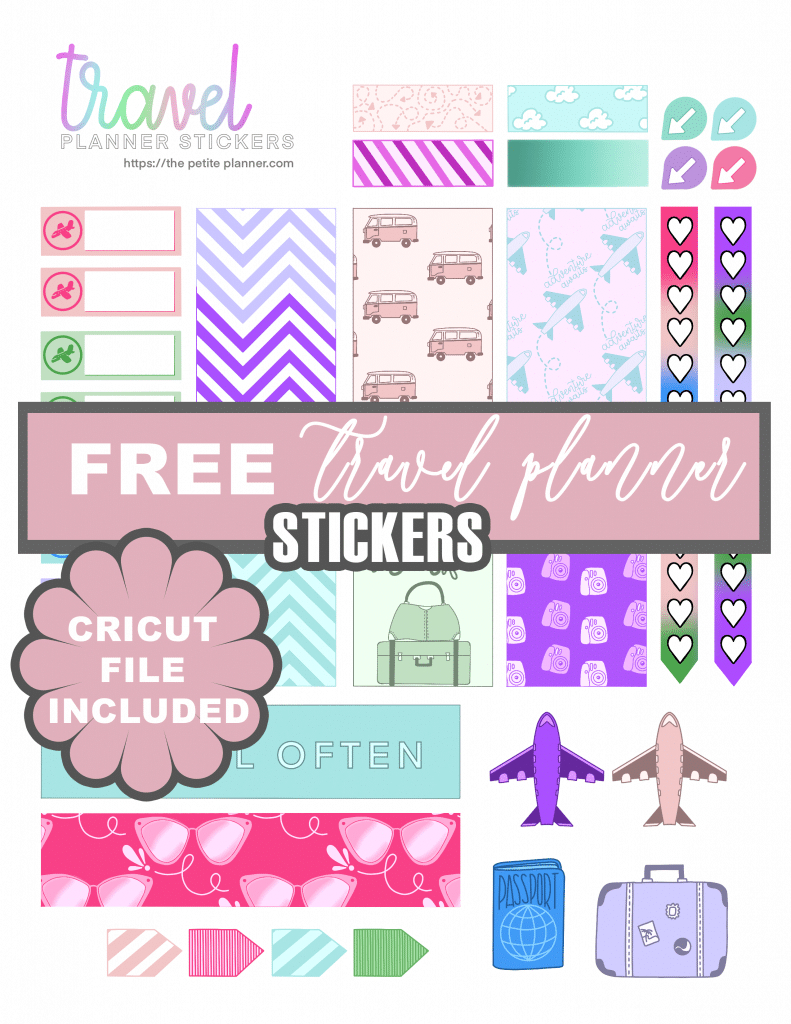 Free Printable Travel Planner Stickers ⋆ The Petite Planner pertaining to Free Printable Travel Stickers