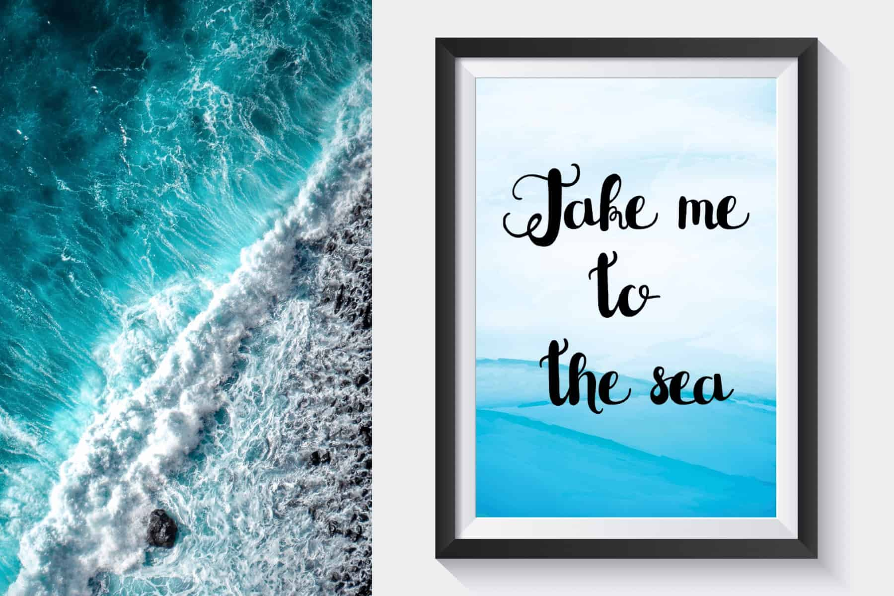 Free Printable Travel Wall Art - Take Me To The Sea - Beach Inspired pertaining to Free Printable Beach Pictures