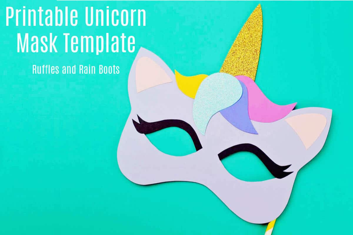 Free Printable Unicorn Mask And Coloring Page - Ruffles And Rain Boots with regard to Free Printable Unicorn Mask