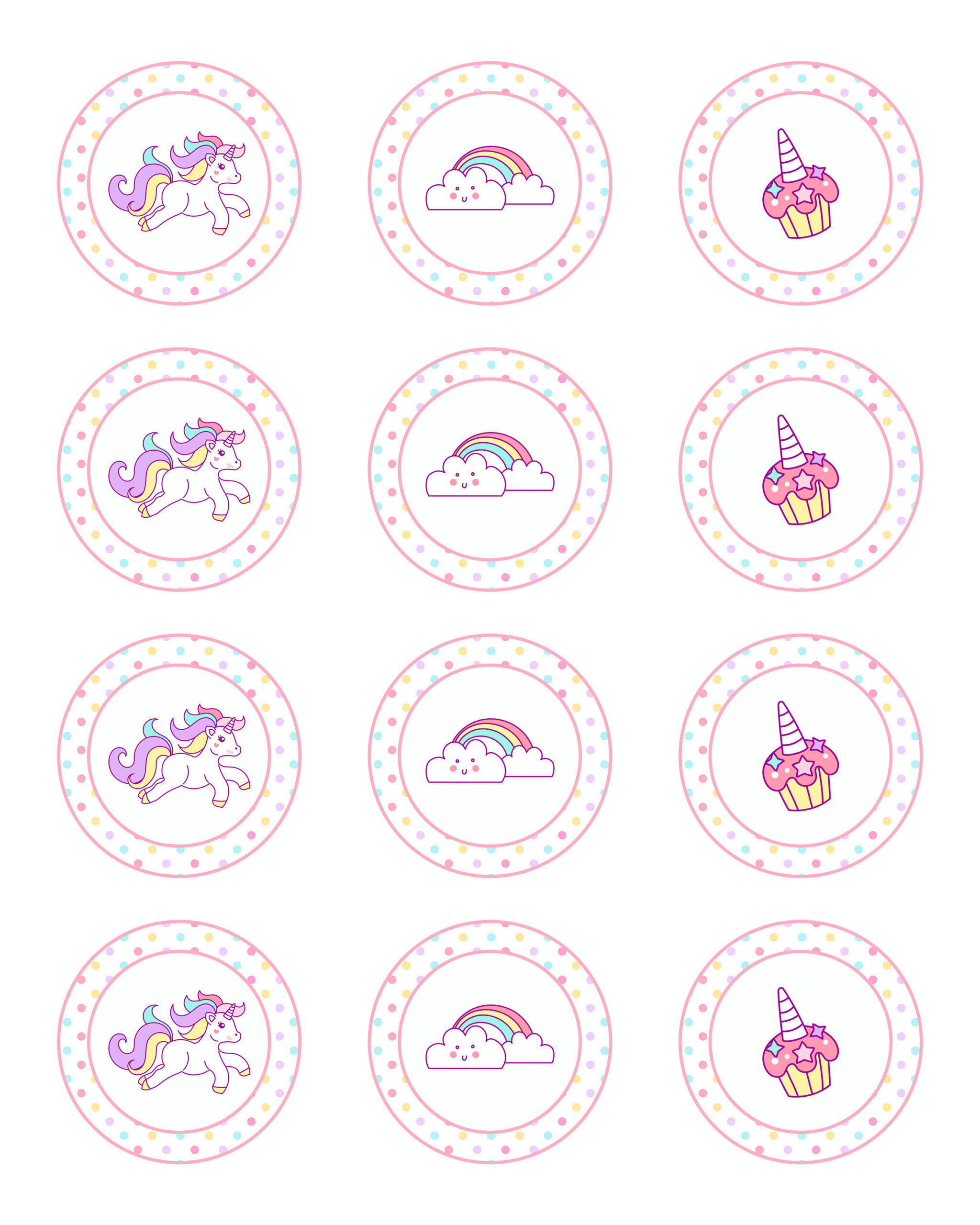 Free Printable Unicorn Party Decorations Pack - The Cottage Market inside Free Unicorn Party Printables