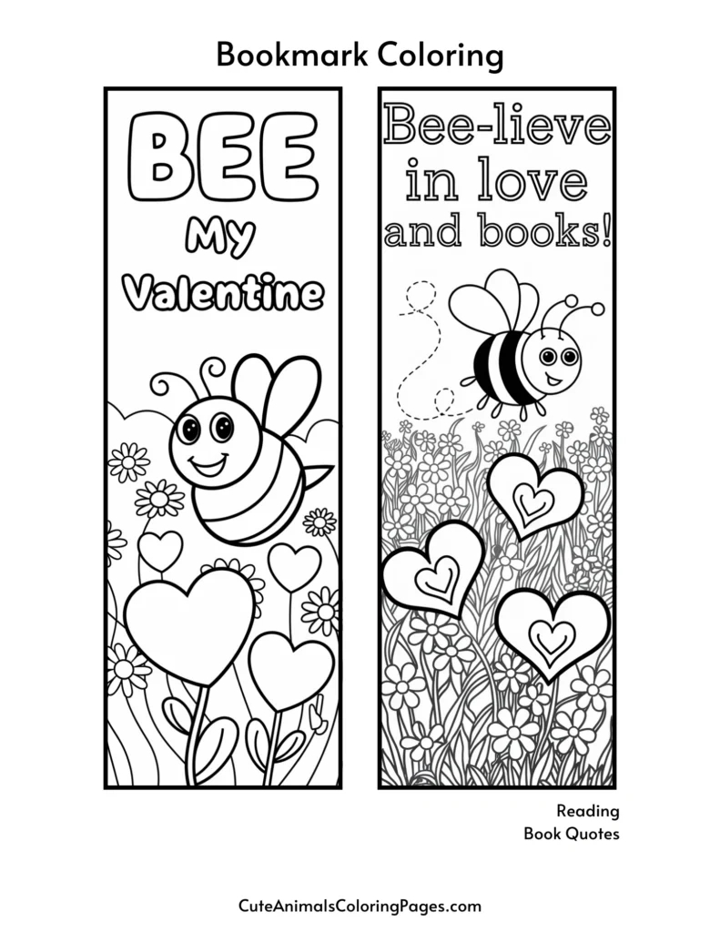 Free Printable Valentine Bookmarks (11 Free Pdf Pages) - Cute in Free Printable Valentine Books