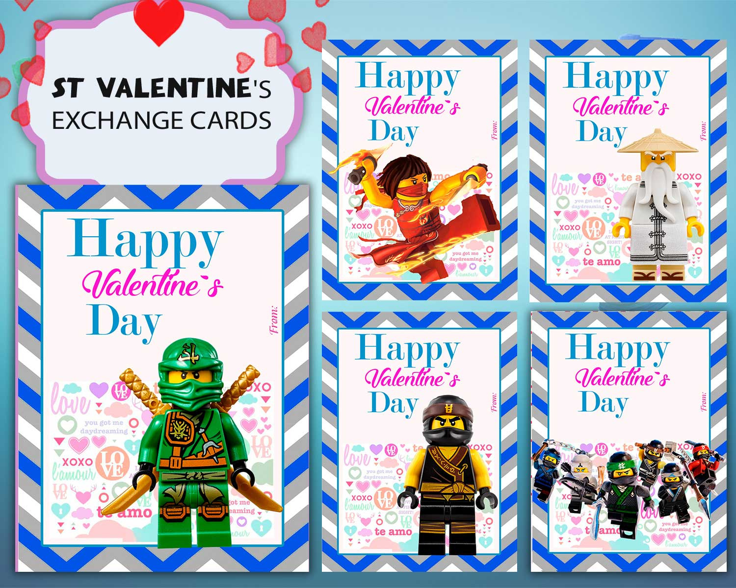 Free Printable Valentine Cards Lego Ninjago Valentines Lego pertaining to Free Printable Ninjago Valentine Cards