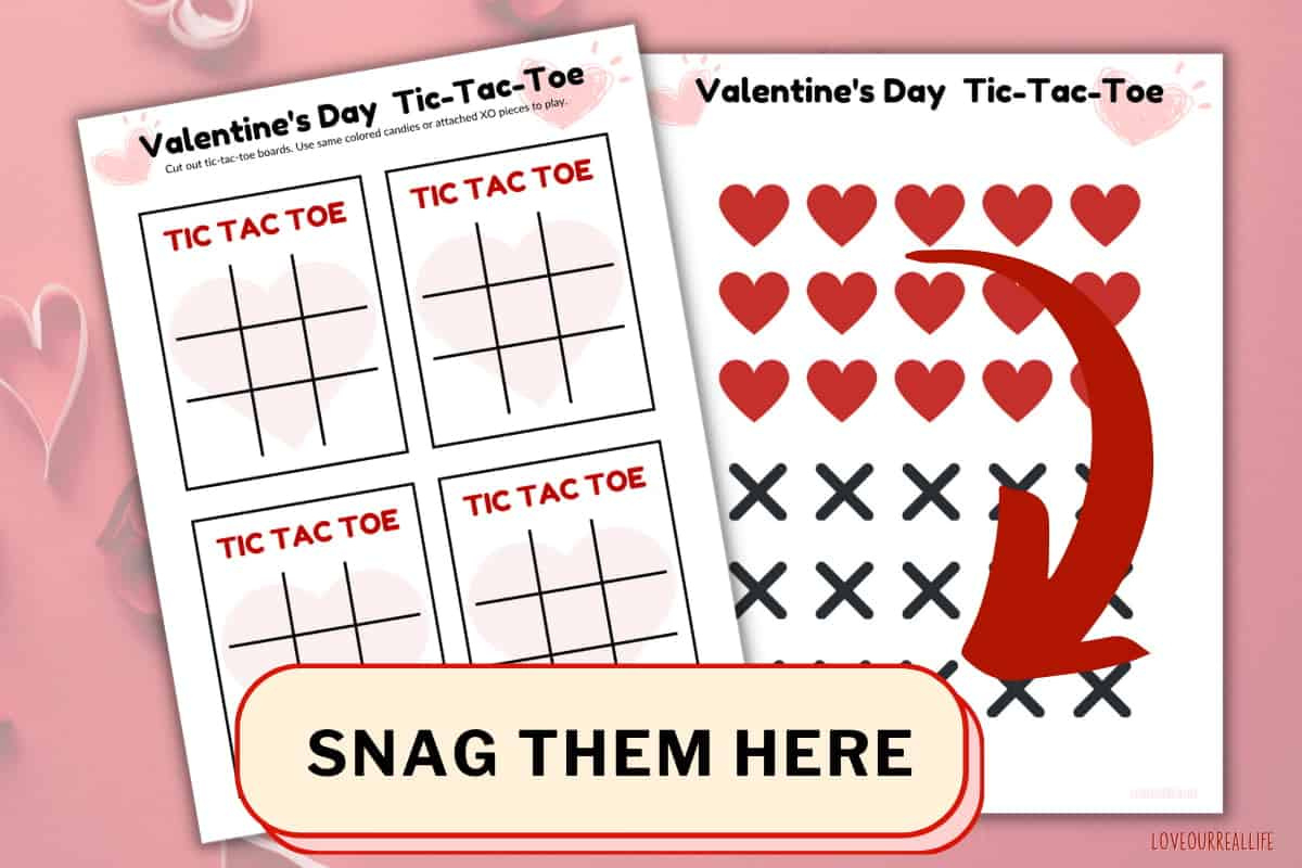 Free Printable Valentine Tic Tac Toe Cards ⋆ Love Our Real Life pertaining to Free Printable Toe Tags