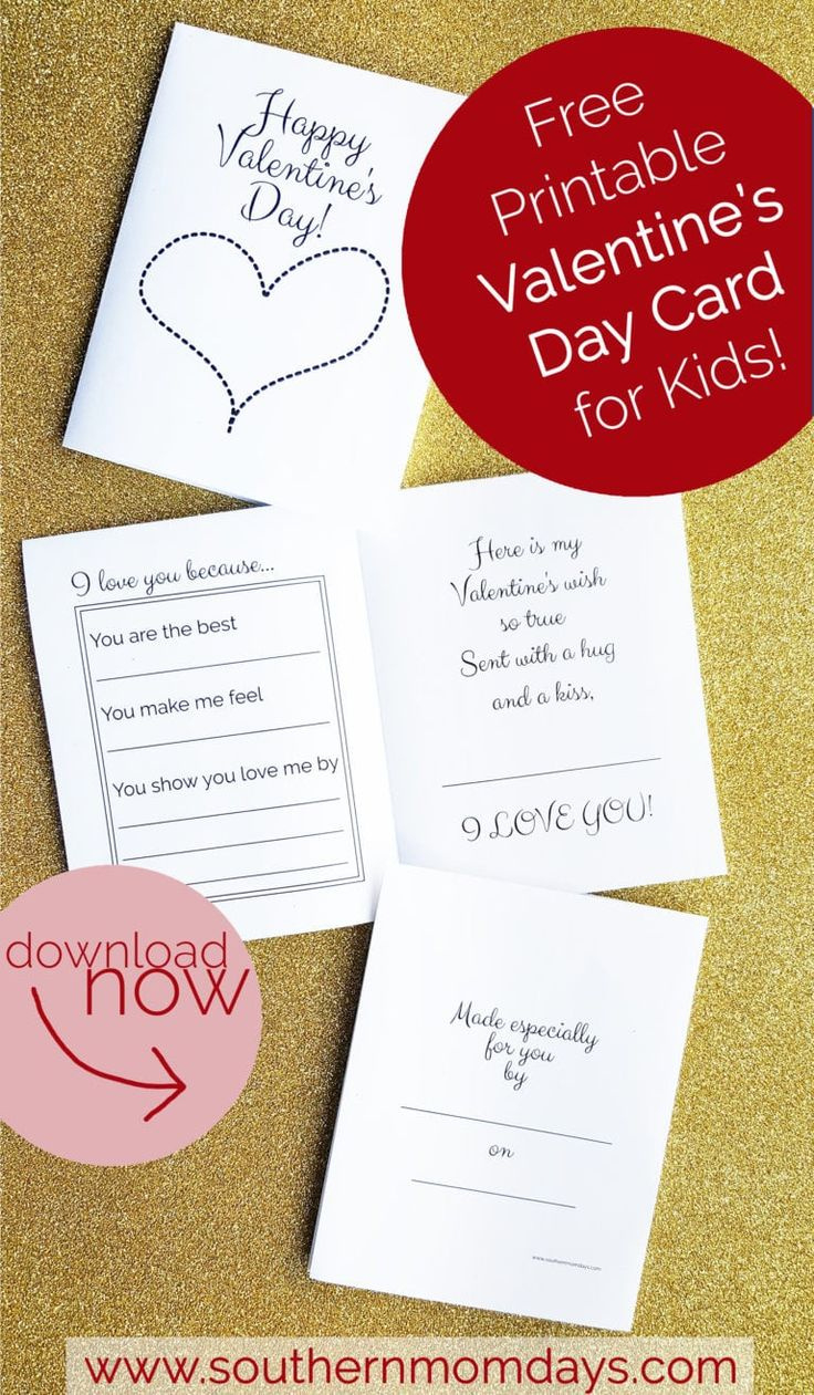 Free Printable: Valentine&amp;#039;S Day Card For Kids for Free Printable Valentines Day Cards For Mom And Dad