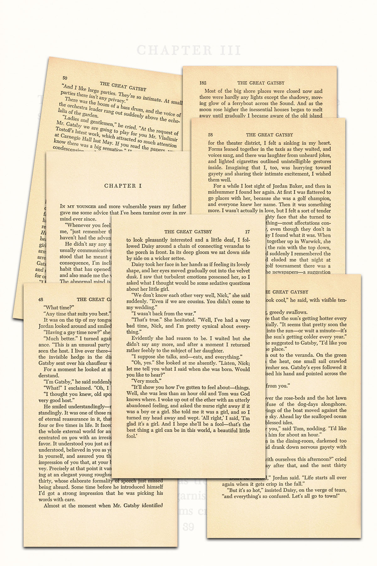 Free Printable Vintage The Great Gatsby Book Pages • Rose Clearfield for Free Printable Book Pages