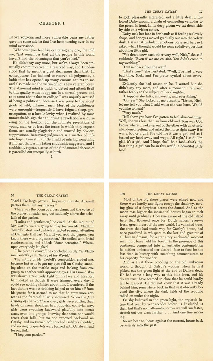 Free Printable Vintage The Great Gatsby Book Pages with Free Printable Book Pages