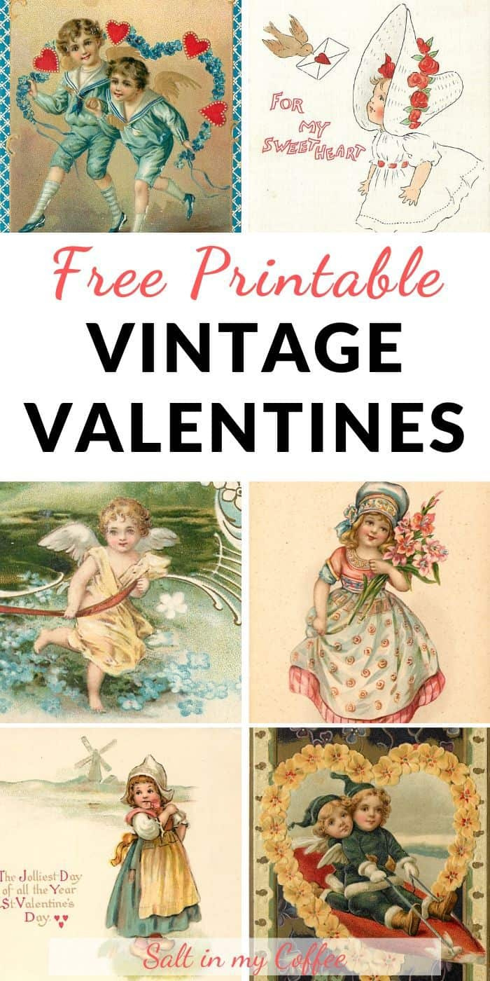 Free Printable Vintage Valentines - Salt In My Coffee pertaining to Free Printable Vintage Valentine Pictures