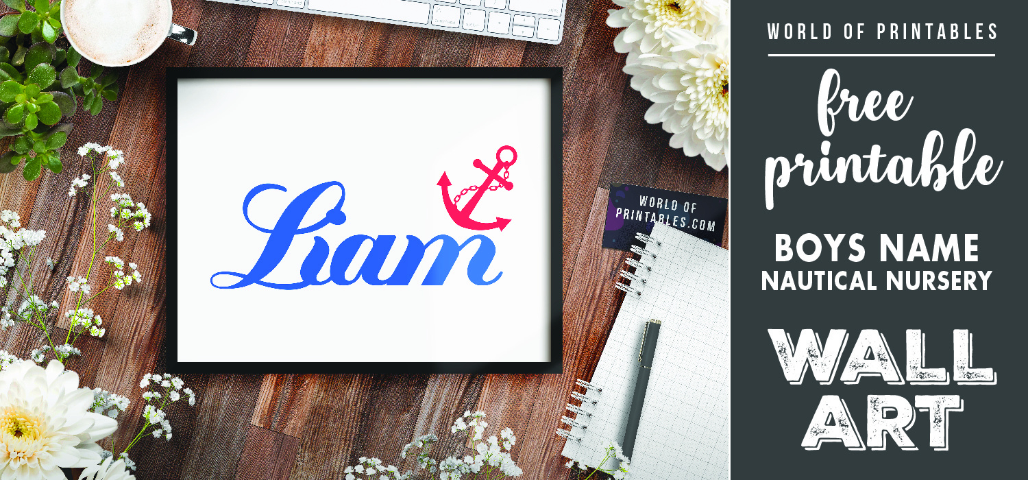 Free Printable Wall Art - Boys Name Nautical Nursery Print - World regarding Free Nursery Printables Boy