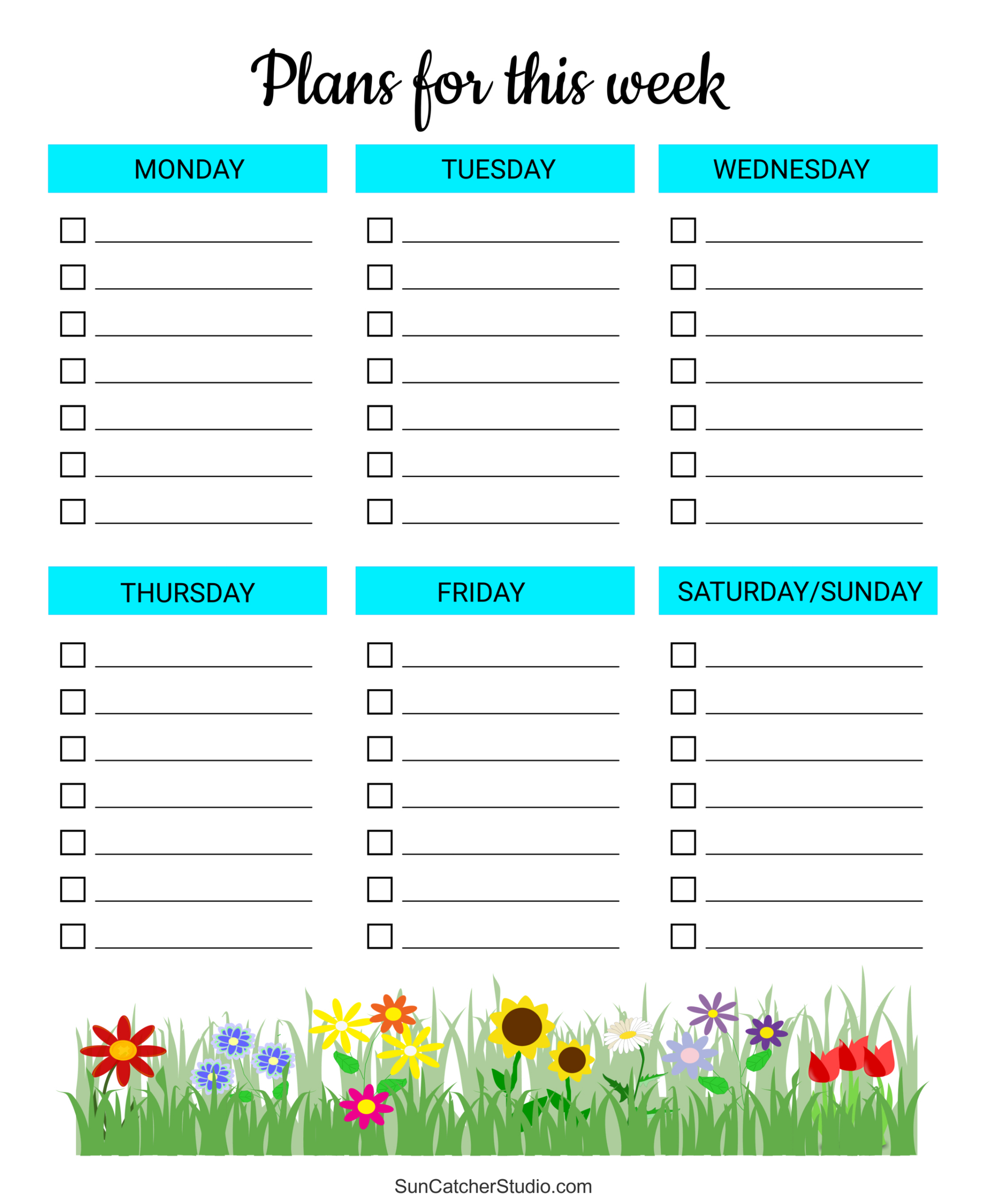Free Printable Weekly Planner Templates (Pdf) – Diy Projects in Free Printable Organizer 2017
