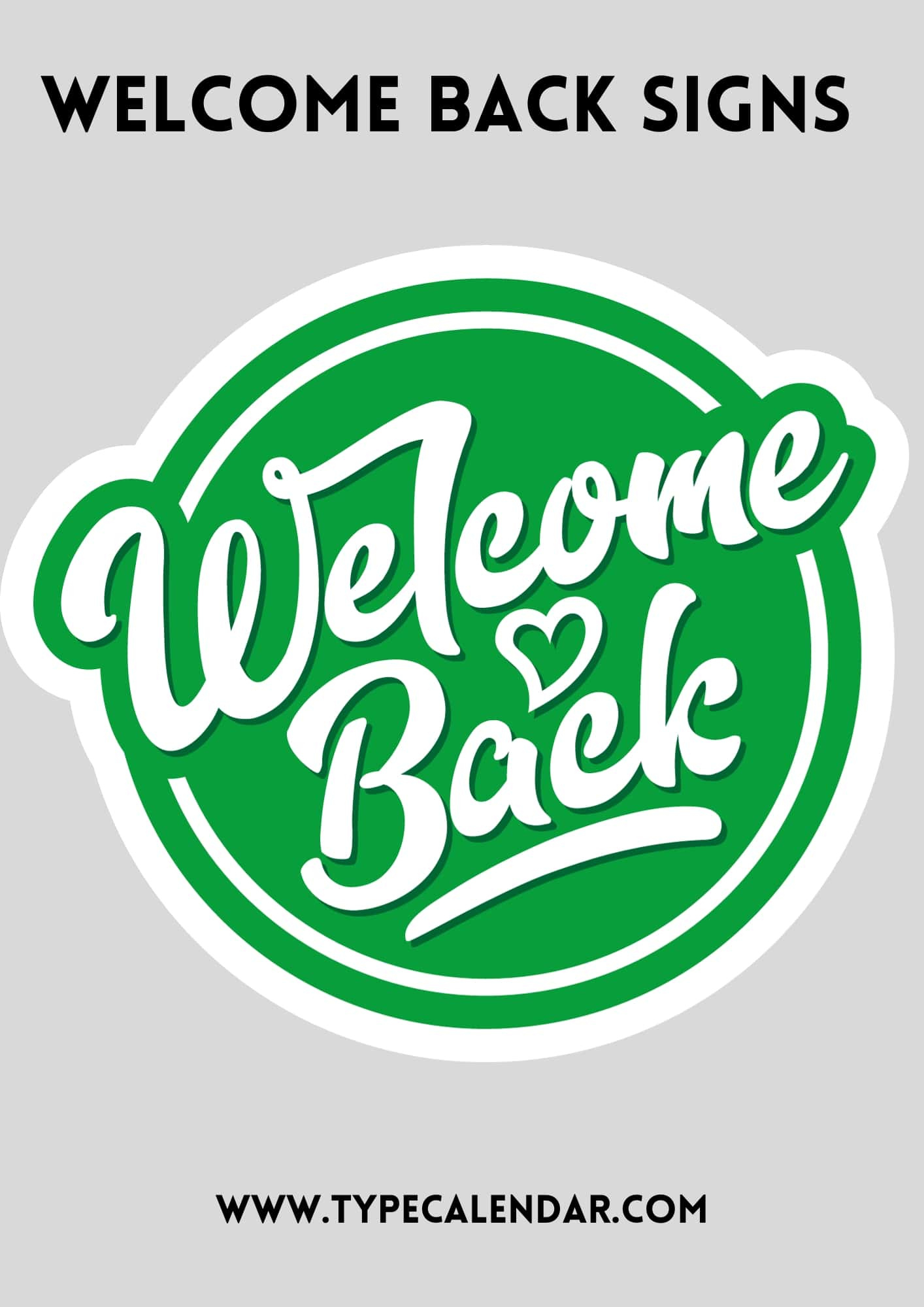 Free Printable Welcome Back Sign Templates [Pdf, Word] within Free Printable Welcome Back Signs For Work
