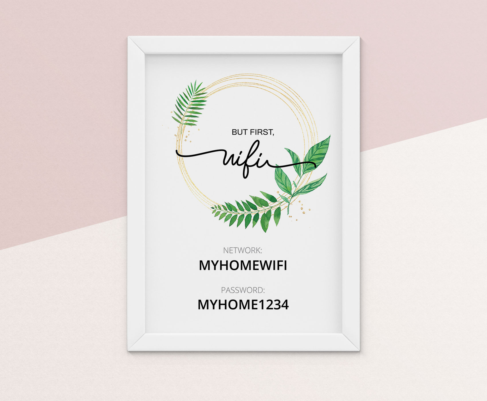 Free Printable Wifi Password Template - Timetobe - Free Printables with Free Printable Wifi Password Template