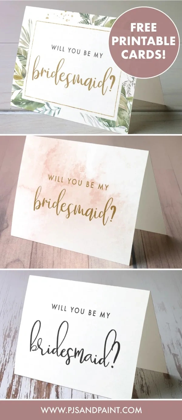 Free Printable Will You Be My Bridesmaid Cards - Volume 2 - Pjs in Will You Be My Bridesmaid Free Printable