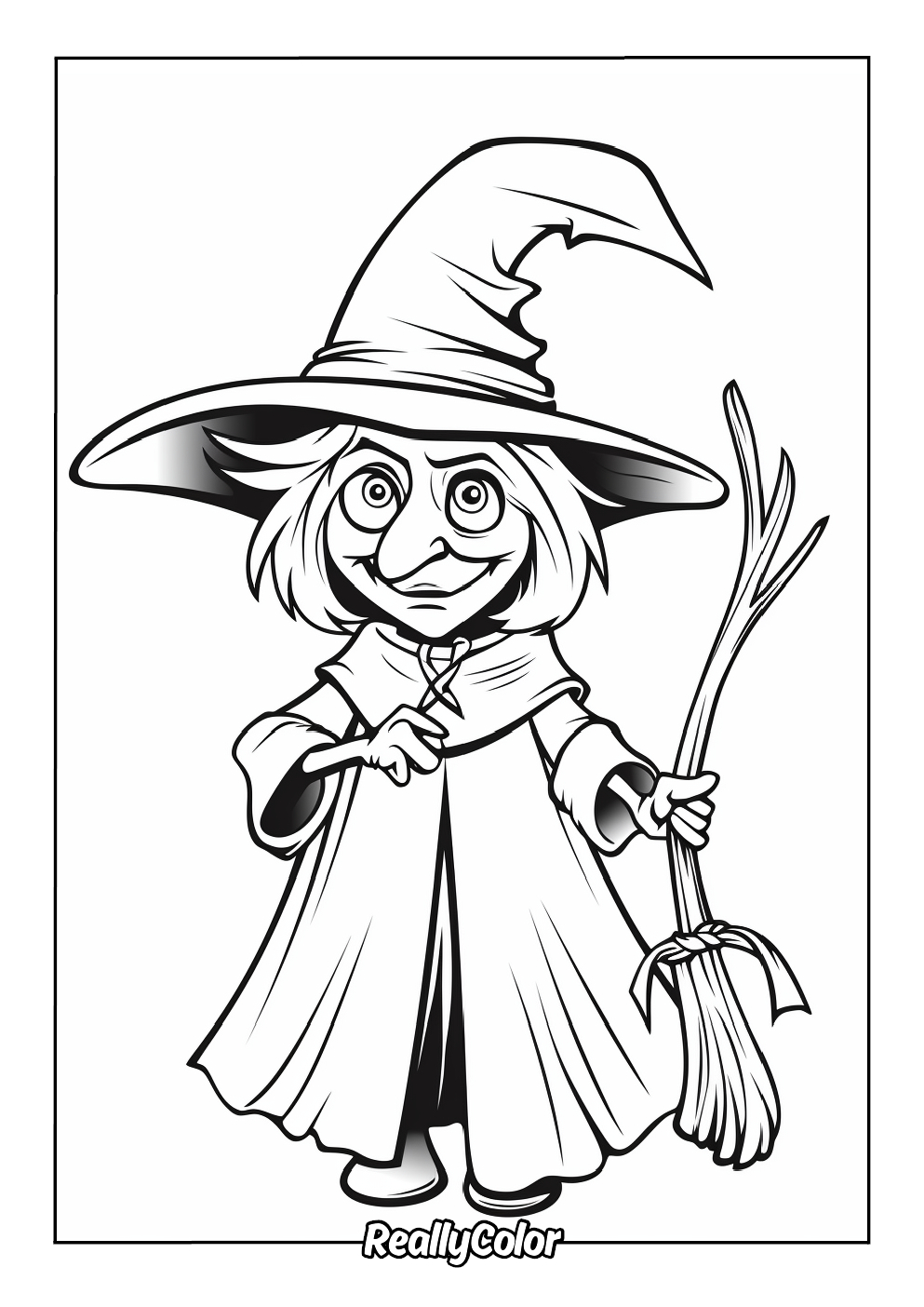 Free Printable Witch Coloring Pages intended for Free Printable Pictures Of Witches