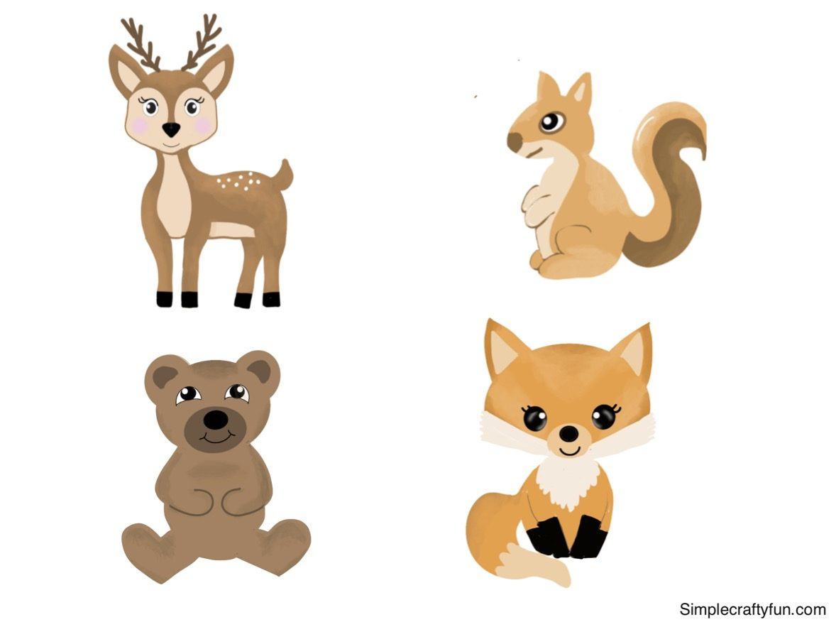 Free Printable Woodland Animals For Crafts - pertaining to Free Printable Woodland Animal Templates