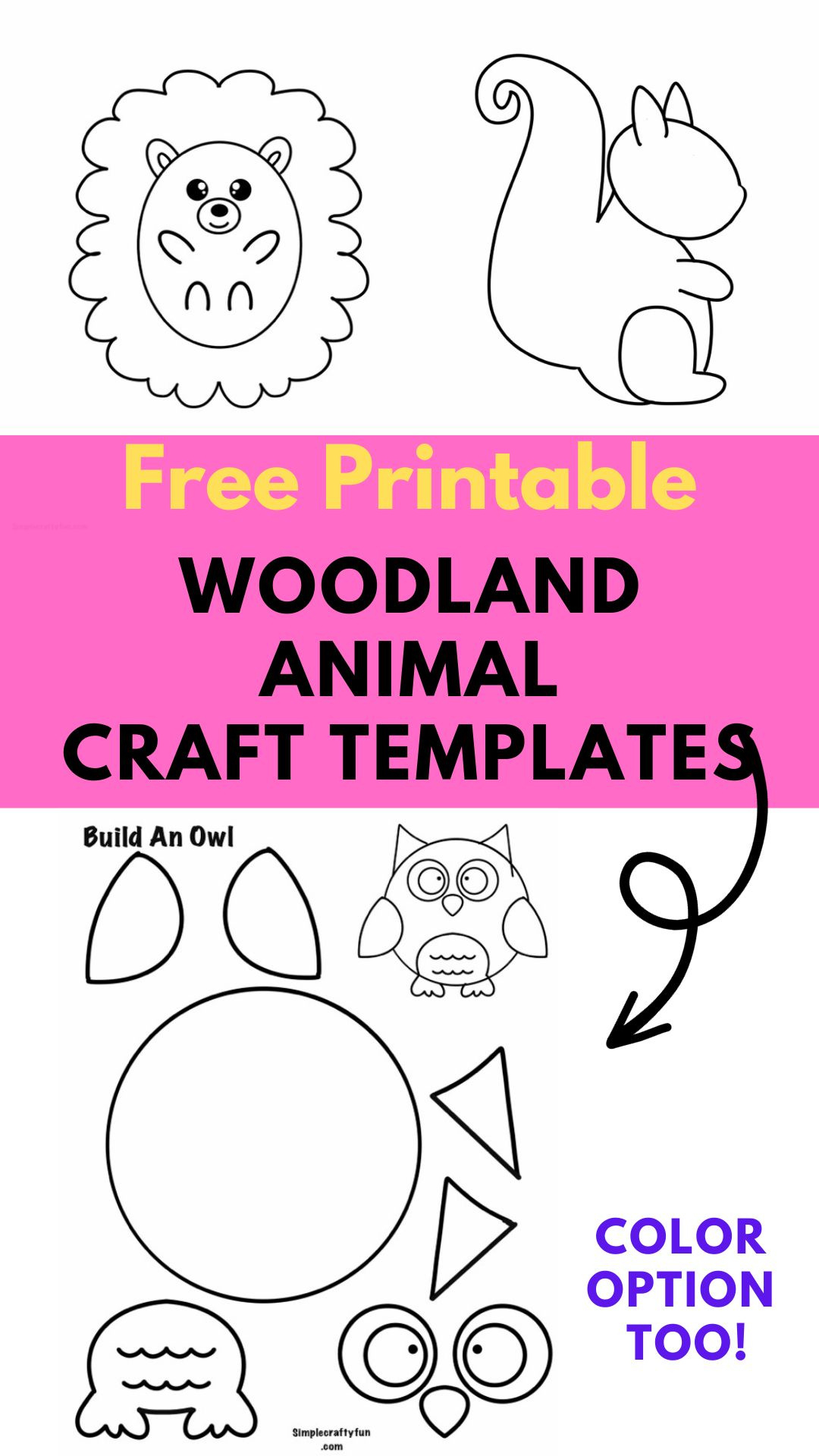 Free Printable Woodland Animals For Crafts - throughout Free Printable Woodland Animal Templates