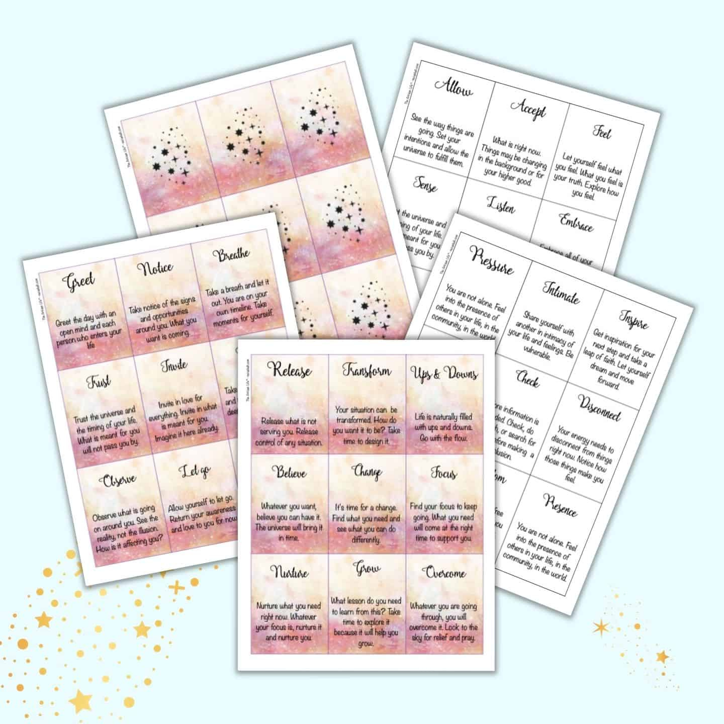 Free Printable Word Of The Day Oracle Cards - The Artisan Life inside Free Printable Oracle Cards Pdf