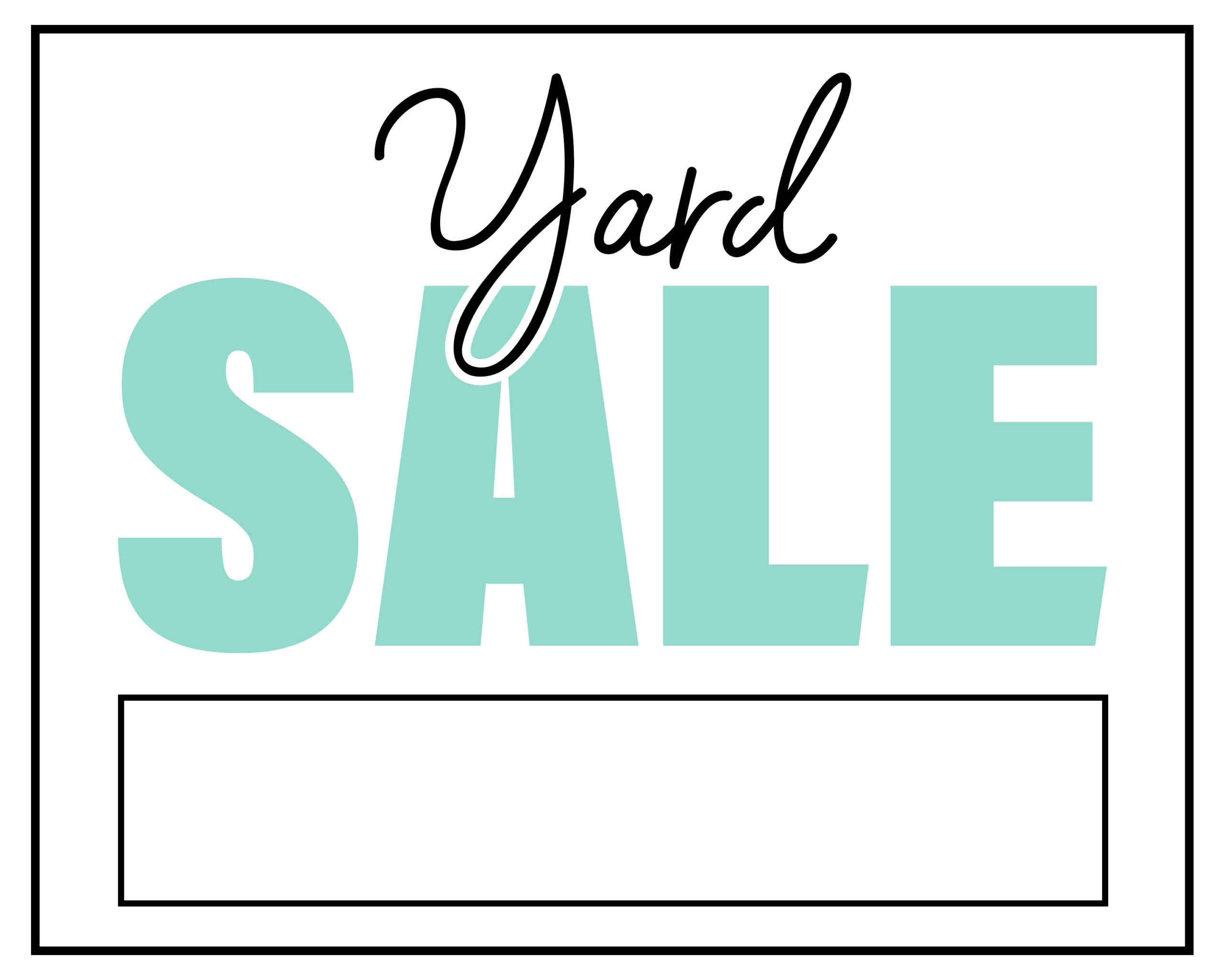 Free Printable Yard Sale Sign Collection - The Cottage Market with regard to Free Printable Yard Sale Signs