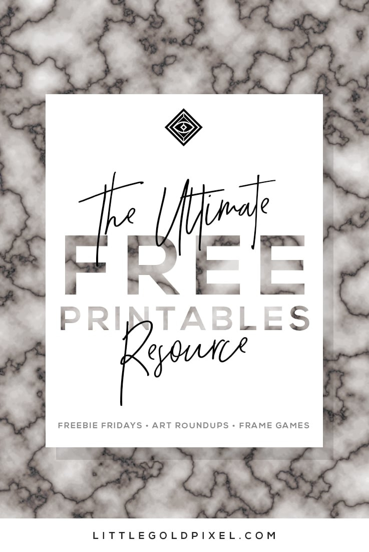 Free Printables • Free Wall Art Roundups • Little Gold Pixel within Free Printable Images