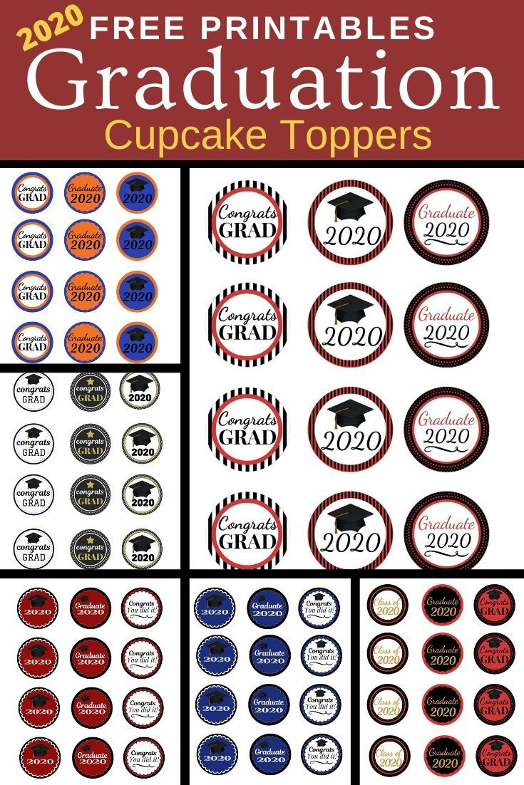 Free Printables: Graduation Cupcake Toppers within Free Printable Graduation Cupcake Toppers