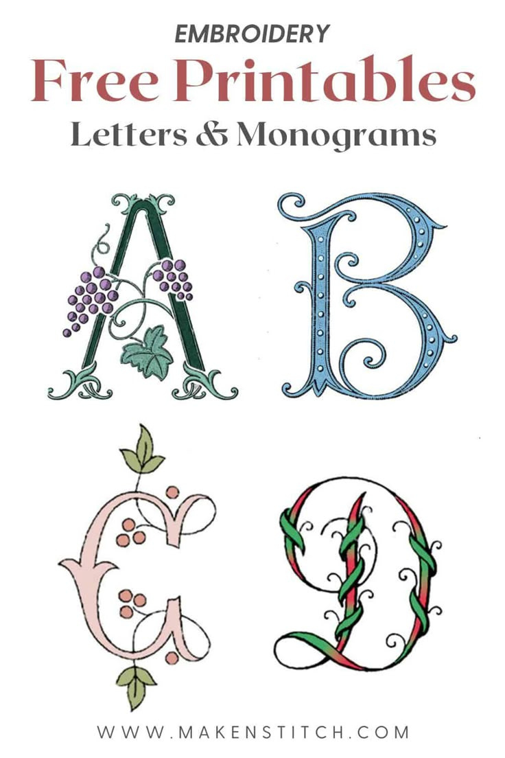 Free Printables Letters And Monograms regarding Free Printable Monogram Initials