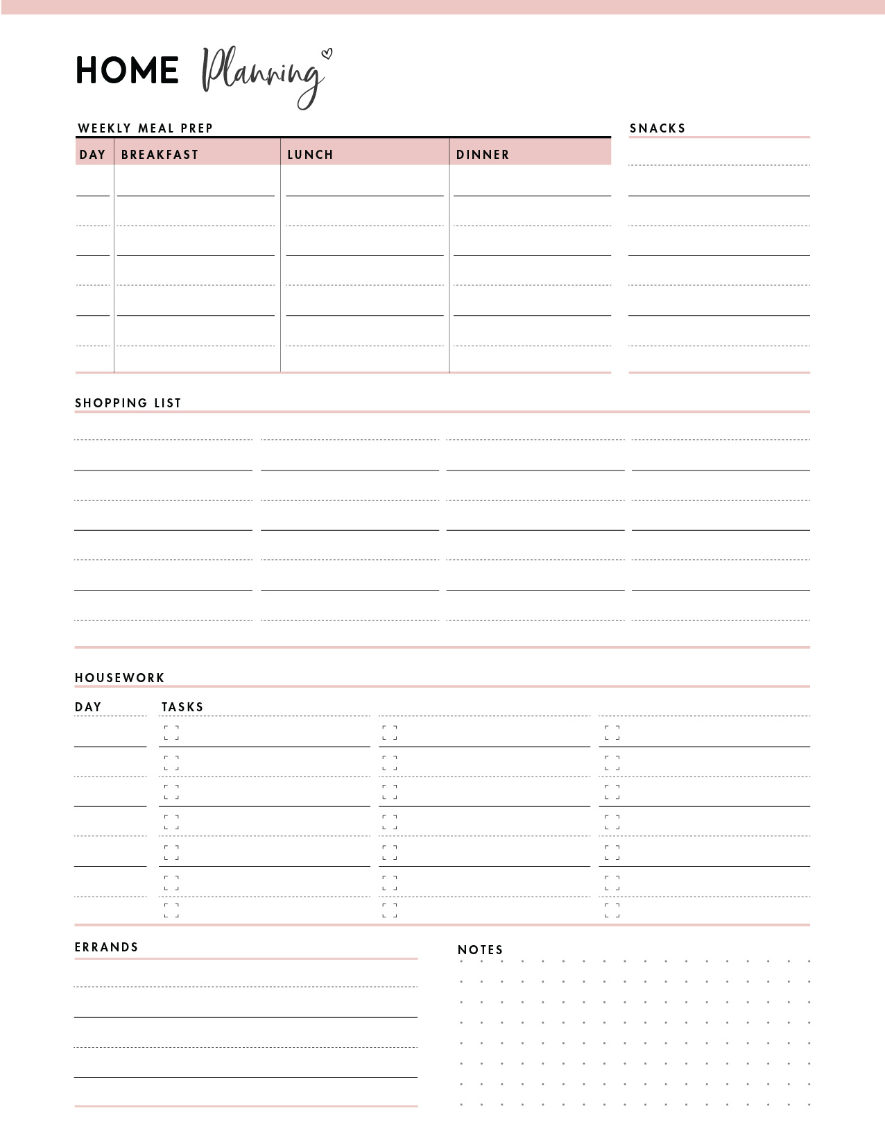 Free Printables Organization Friendly - Your Home Made Easy inside Free Printables Organization