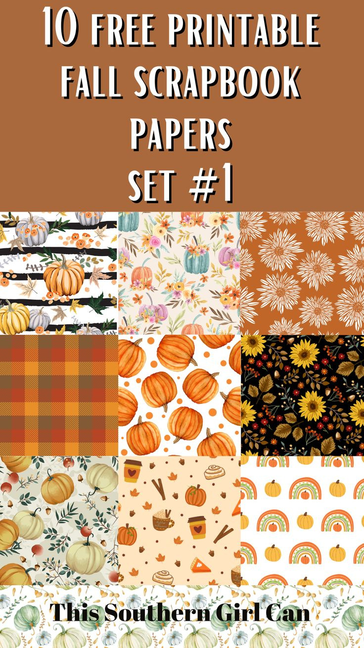 Free Printables within Free Printable Fall Scrapbook Paper