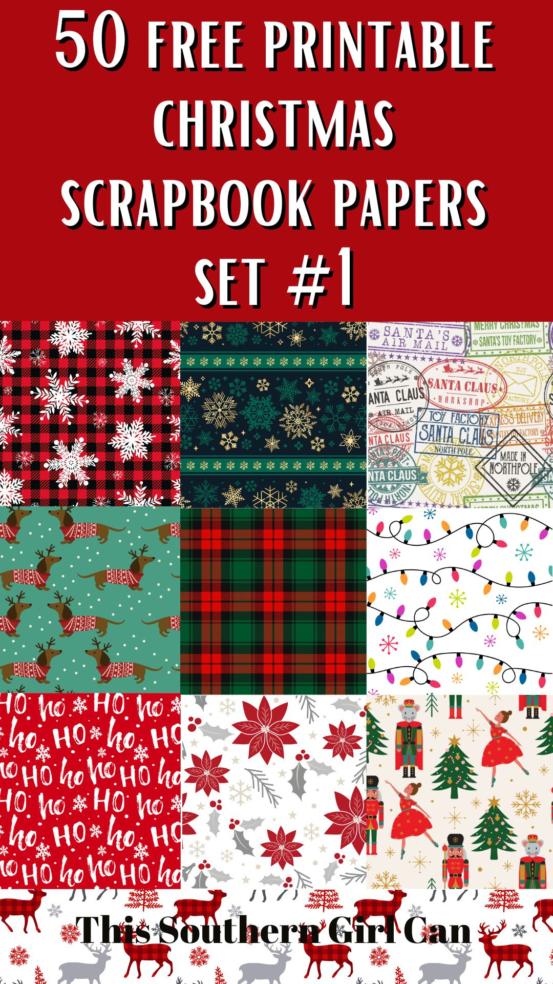 Free Printables within Free Printable Scrapbook Paper Christmas