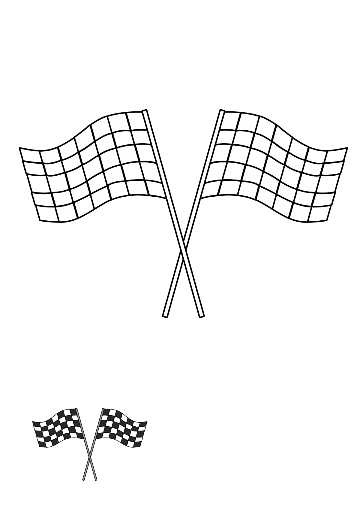 Free Racing Checkered Flag Coloring Page Template To Edit Online in Free Printable Checkered Flag Banner