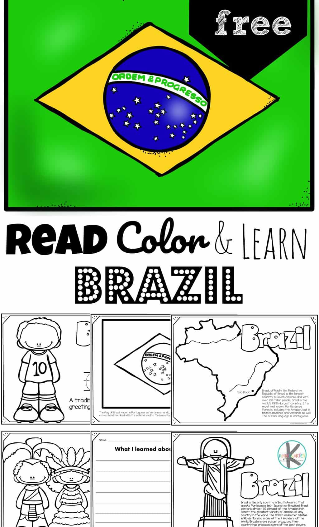 Free Read Color And Learn About Brazil intended for Brazil Worksheets Free Printables