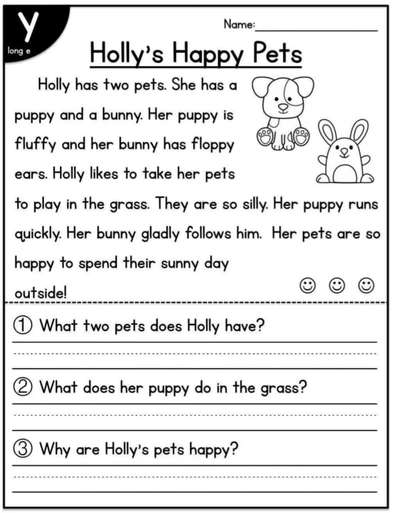 Free Reading Comprehension Worksheets - Printable | Worsheets for Free Printable Reading Comprehension Worksheets