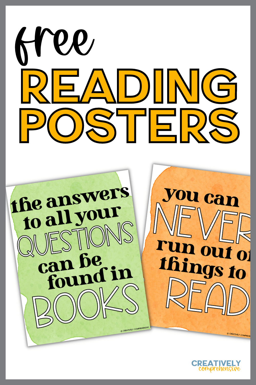 Free Reading Posters - Perfect For Your Classroom Library for Literacy Posters Free Printable