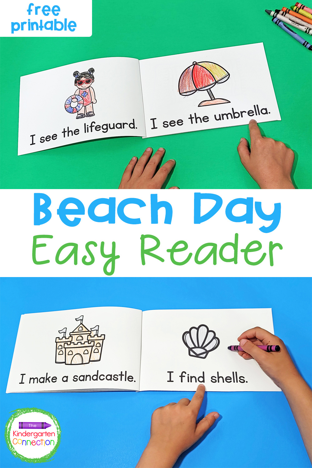 Free "Ready For A Beach Day" Printable Emergent Reader with regard to Free Printable Easy Readers For Kindergarten