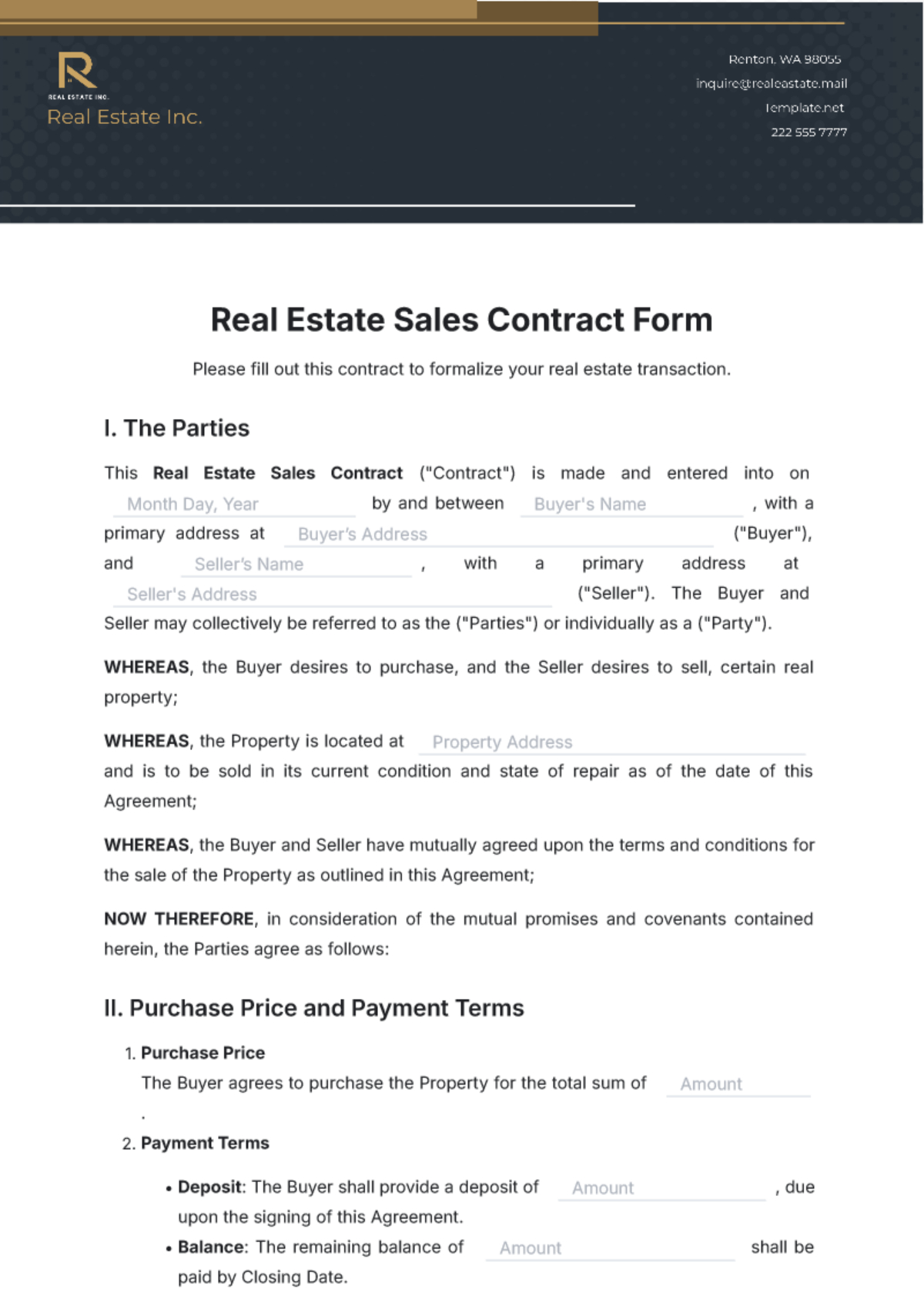 Free Real Estate Form Templates To Edit Online within Free Printable Real Estate Forms