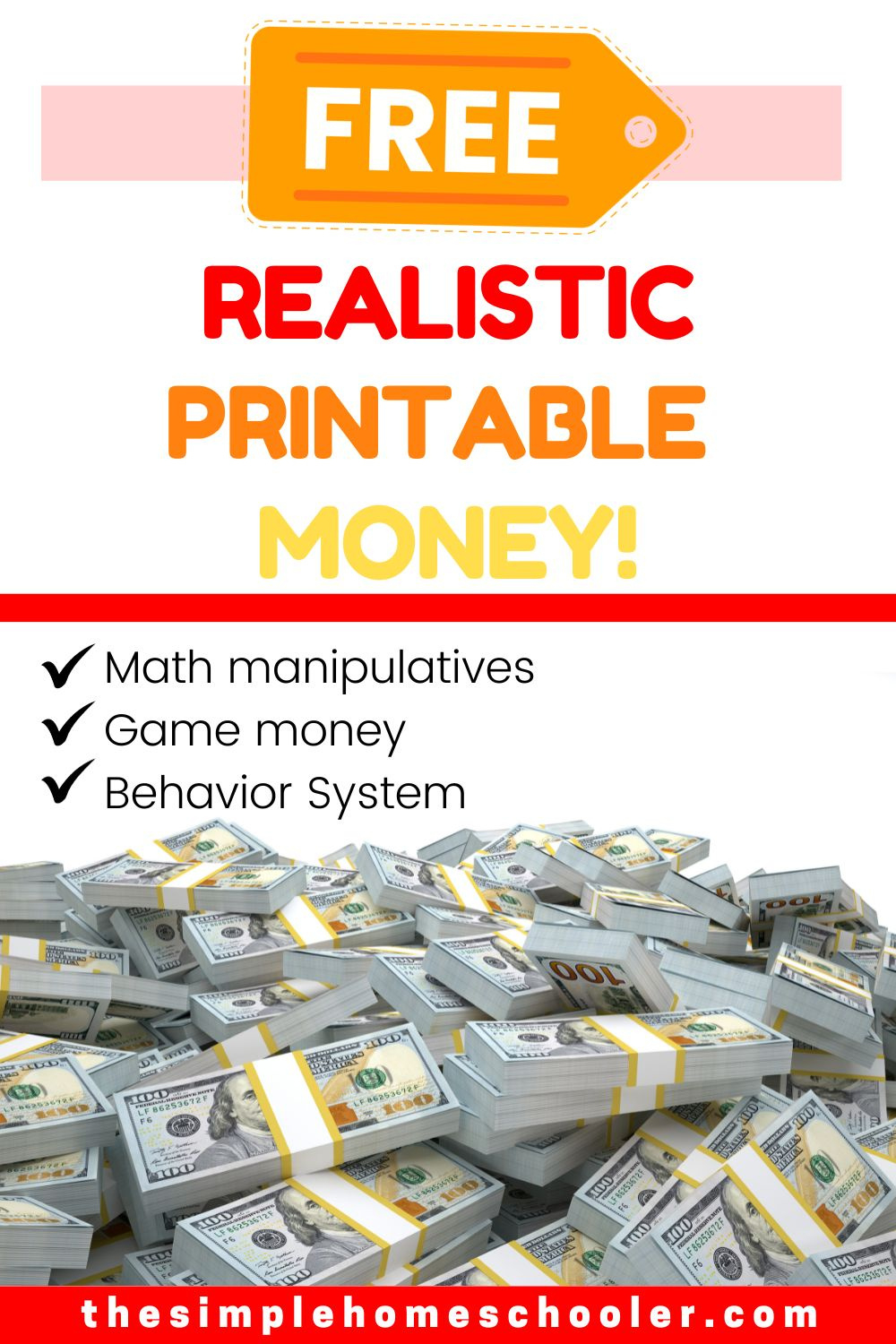 Free Realistic Printable Money: Front And Back, Real Size! - The for Free Printable 100 Dollar Bill