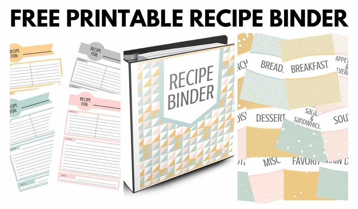 Free Recipe Binder Printables - I Scream For Buttercream for Free Printable Recipe Dividers