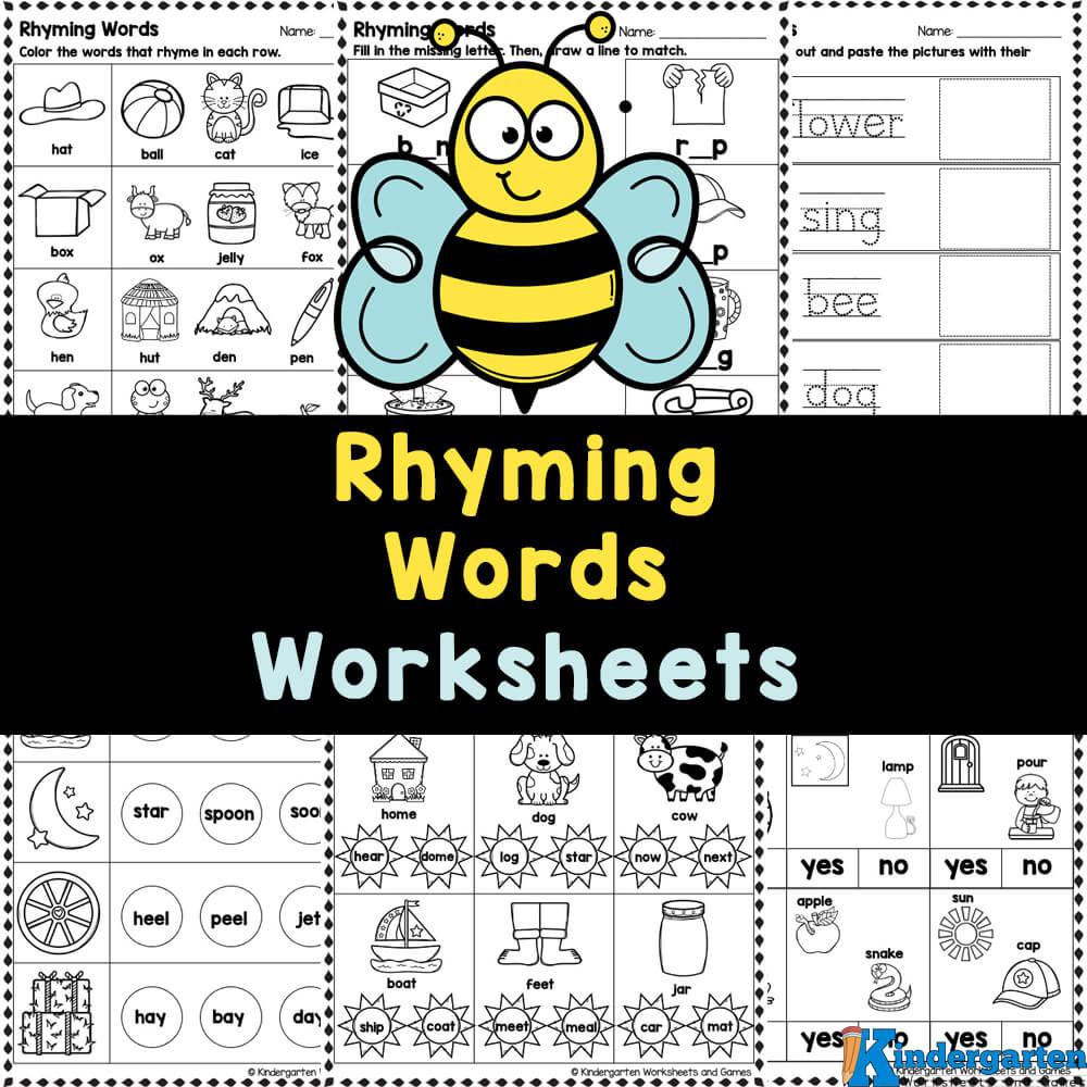 Free Rhyming Worksheets For Kindergarten within Free Printable Rhyming Activities For Kindergarten