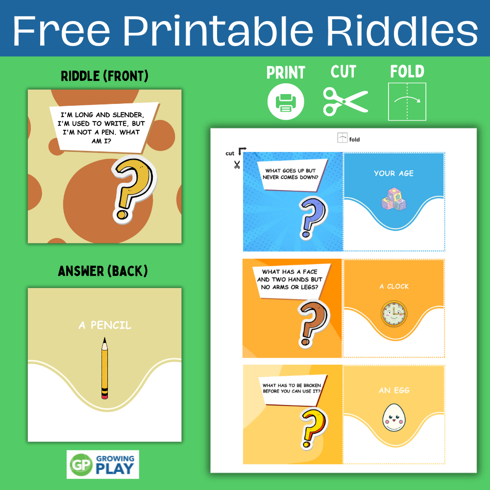 Free Riddles For Kids Printable - Growing Play in Free Printable Riddles