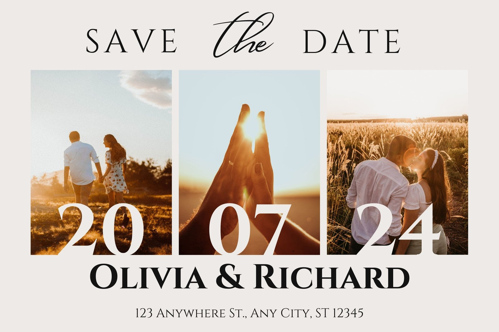Free Save The Date Card Templates To Edit And Print | Canva for Free Printable Save The Date