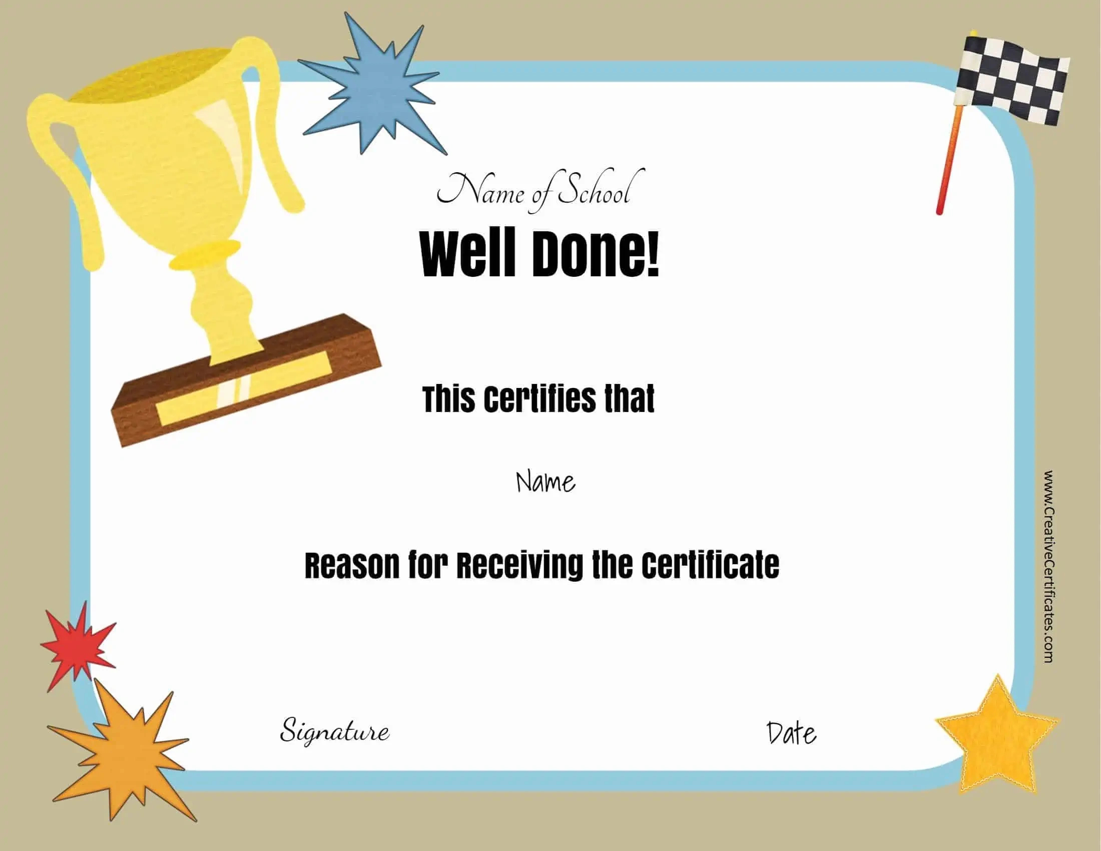 Free School Certificates &amp;amp; Awards regarding Free Printable School Certificates Templates