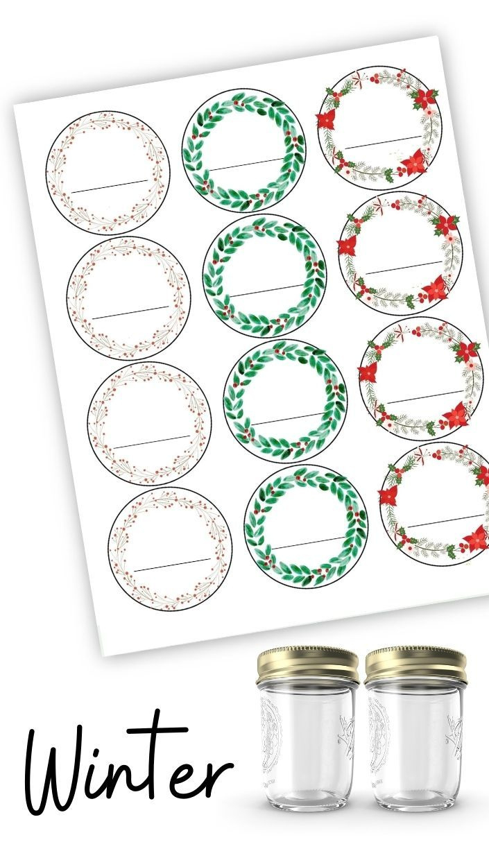 Free Seasonal Canning Labels (Printable) intended for Free Printable Jar Labels Christmas