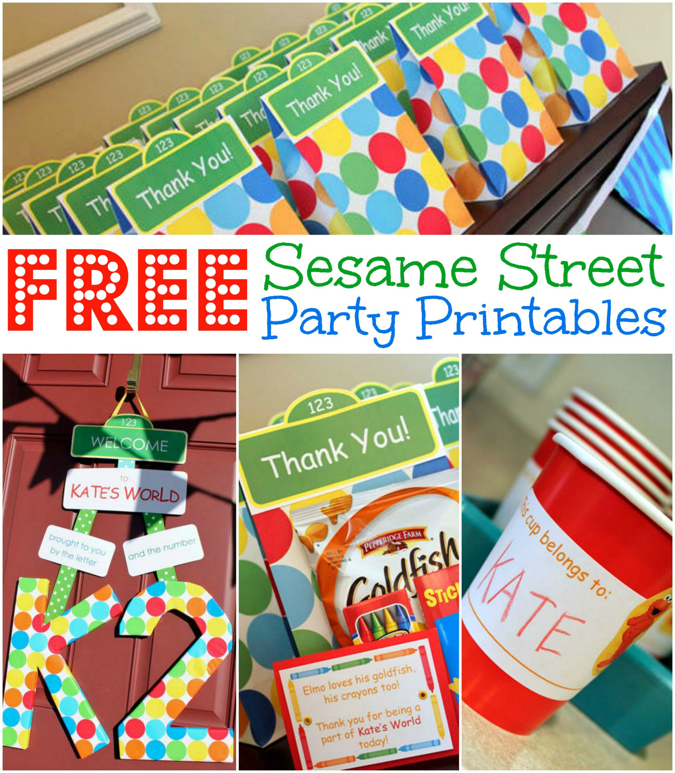 Free Sesame Street Birthday Party Printables intended for Free Printable Sesame Street Food Labels