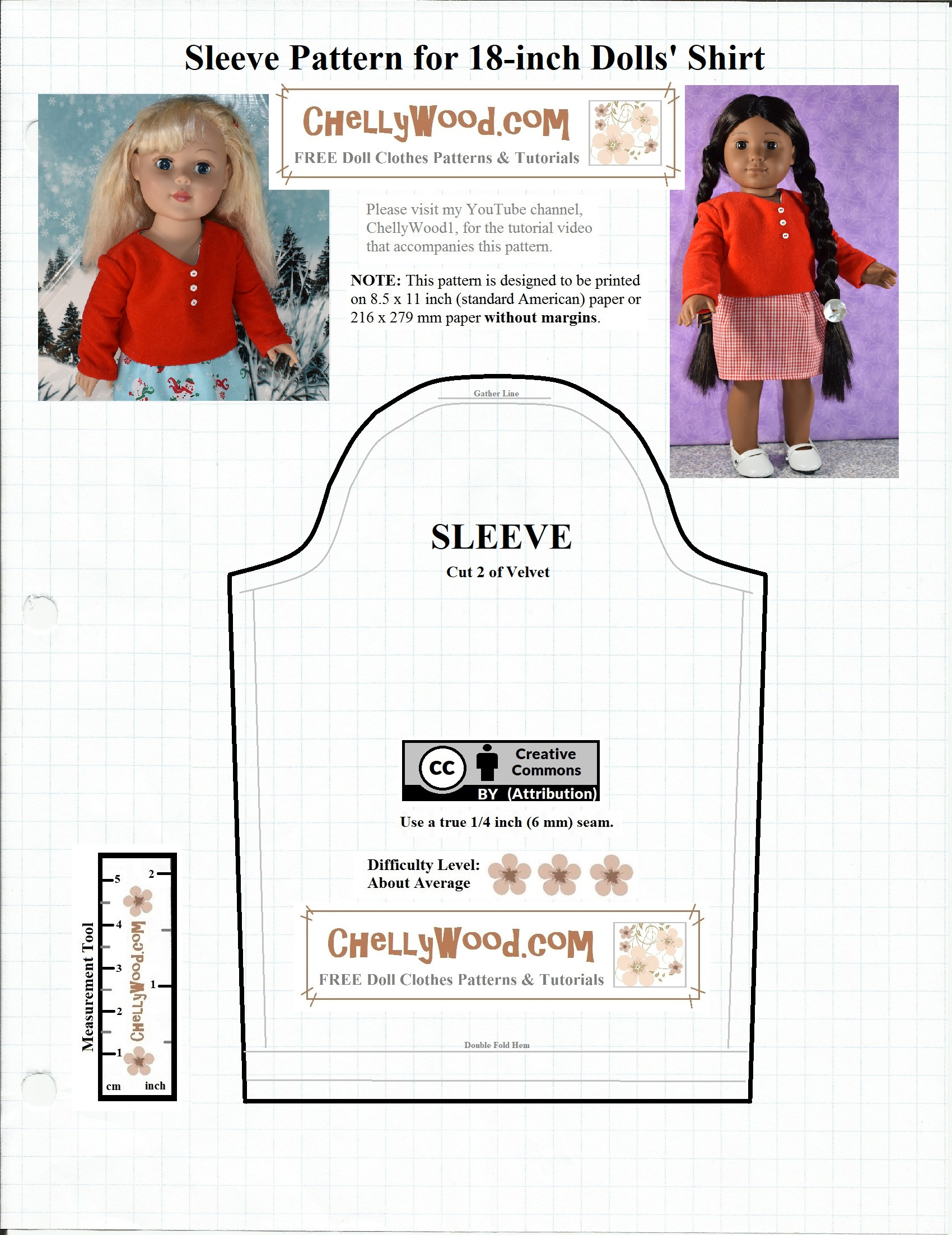 Free Sewing Patterns For 18″ Dolls' Clothes: Velvet Shirt Project within Free Printable Doll Clothes Patterns For 18 Inch Dolls
