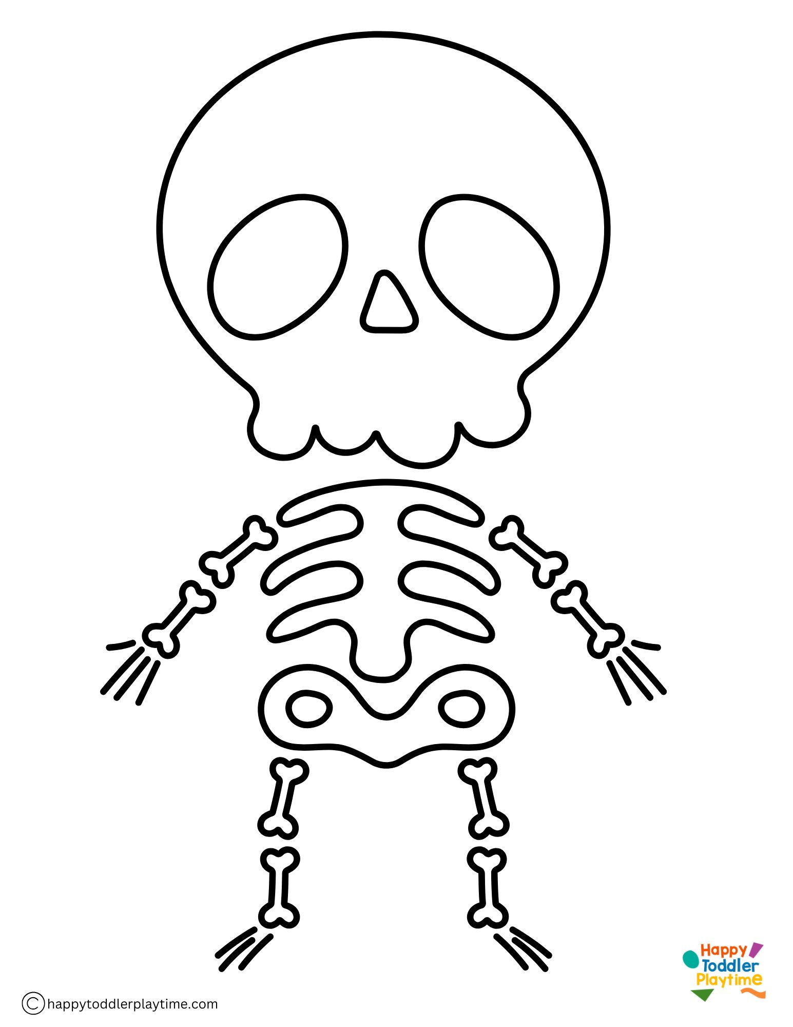 Free Skeleton Coloring Pages - Happy Toddler Playtime for Free Printable Skeleton Coloring Pages
