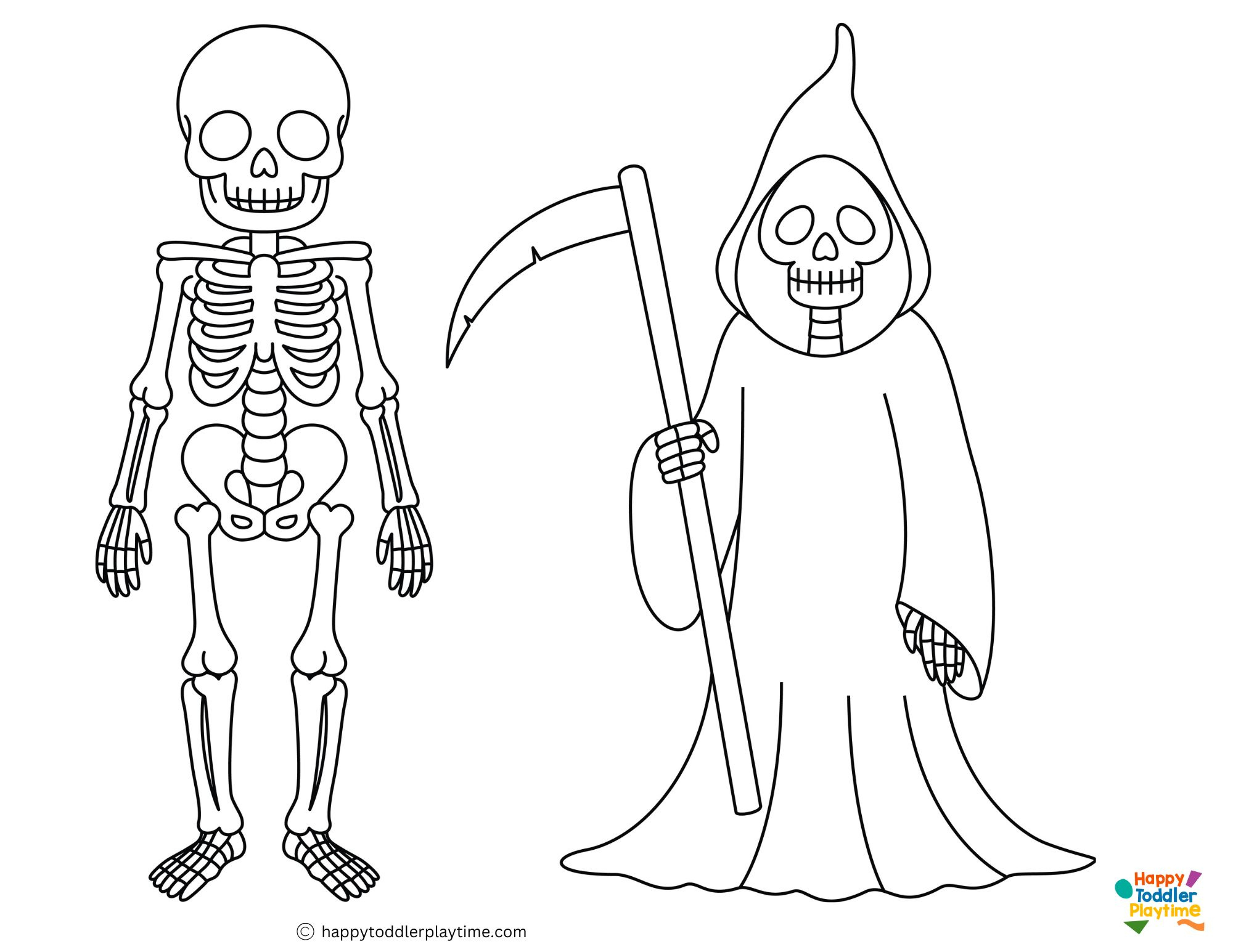 Free Skeleton Coloring Pages - Happy Toddler Playtime with regard to Free Printable Skeleton Coloring Pages